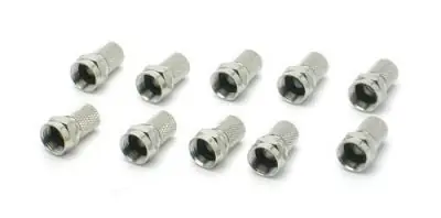 Spina con attacco coassiale attacco f 10 pz.