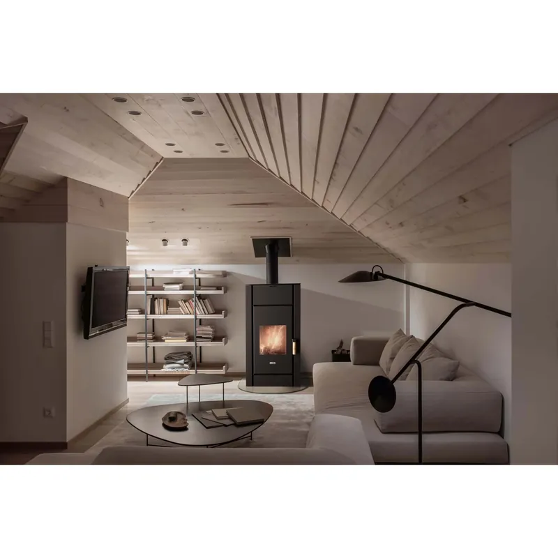 Stufa a legna Ecofox Adelaide ventilata 10,9 kW grigio