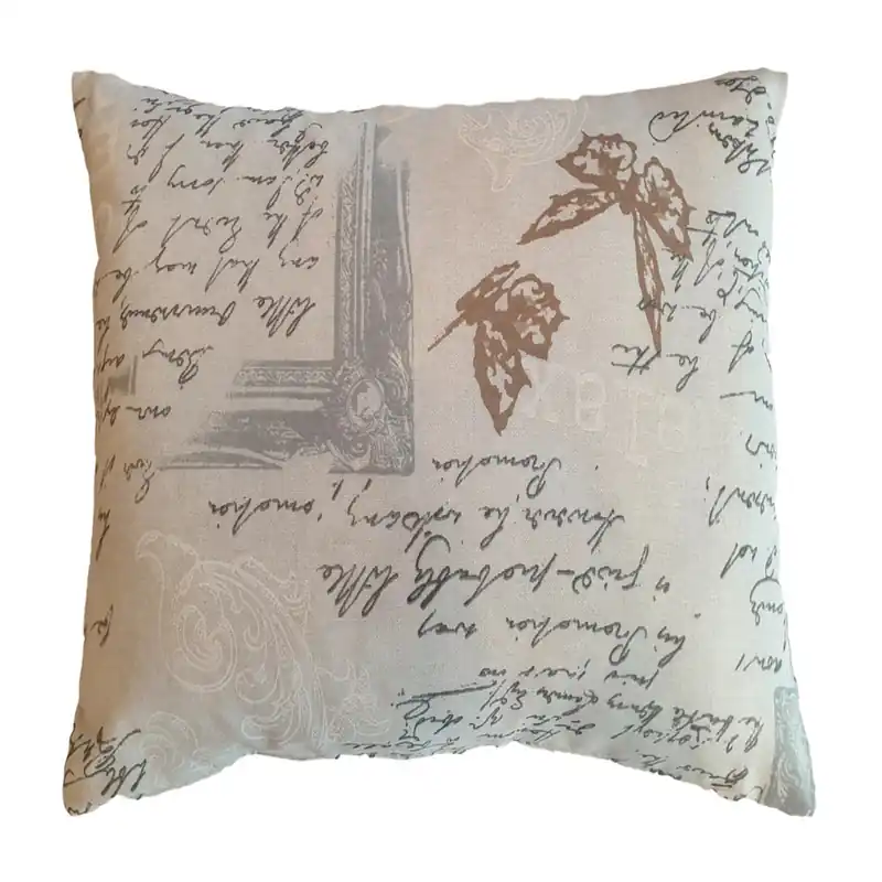 Cuscino arredo Poesia marrone 42 x 42 cm