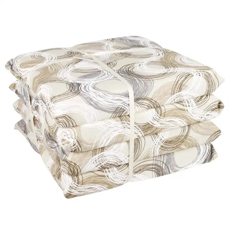 Cuscino per sedia 40x40x20 cm 4 pz giallo