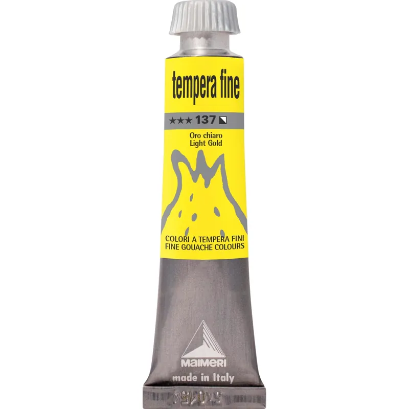 Colore tempera fine oro chiaro 20 ml