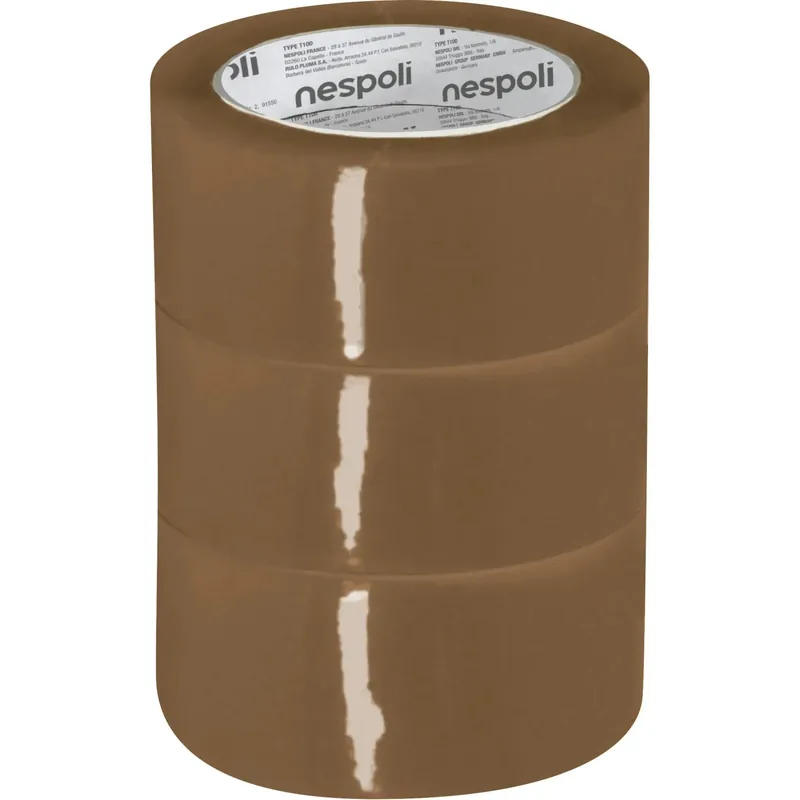 Nastro adesivo da imballaggio Avana 50 mm x 66 m 3 pz
