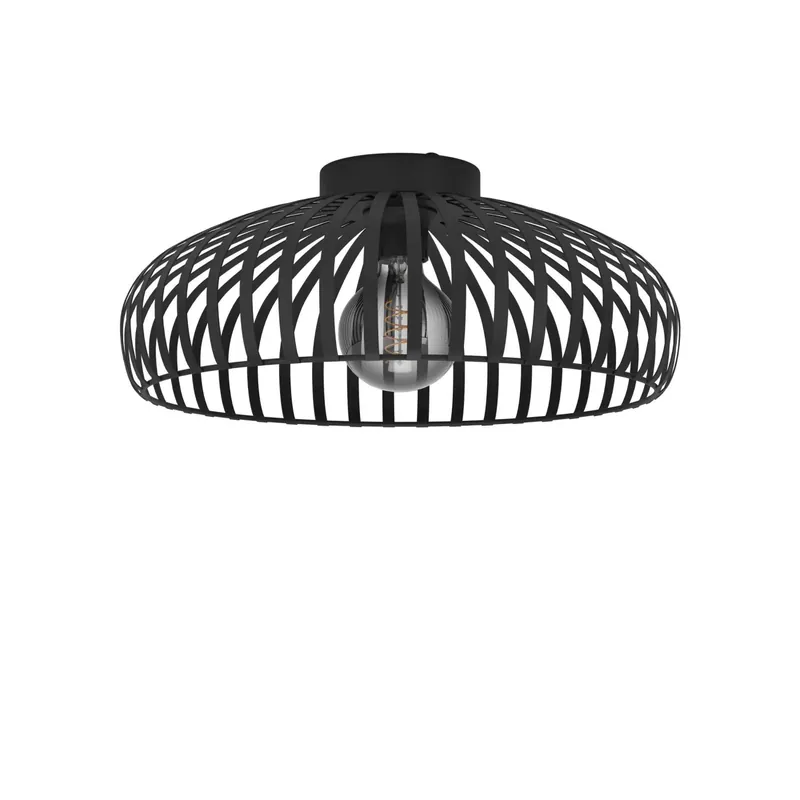 Plafoniera Eglo Mogano 3 Ø43xH18 cm acciaio nero