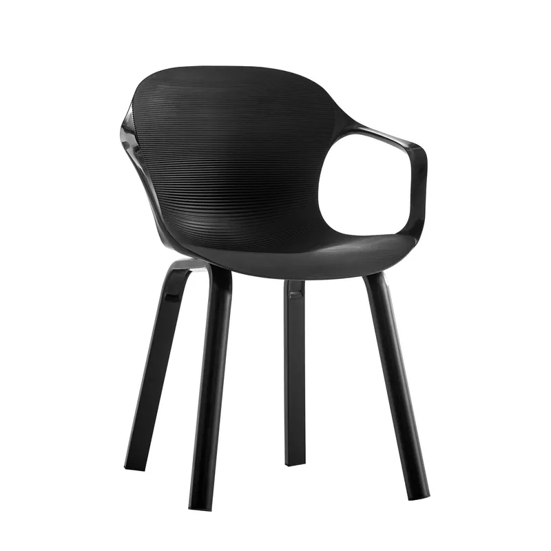 Sedia in polipropilene e metallo 50x59 H 78 cm nero