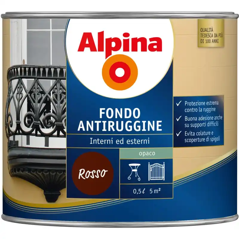 Fondo antiruggine Alpina rosso