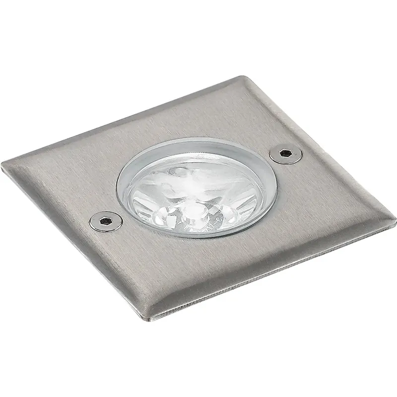 Faretto calpestabile Walk a LED acciaio quadrato 8 cm x 8 cm x 10 cm