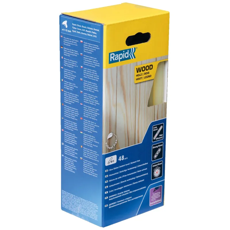 Stick di Colla Rapid per Legno da 12 mm Giallo