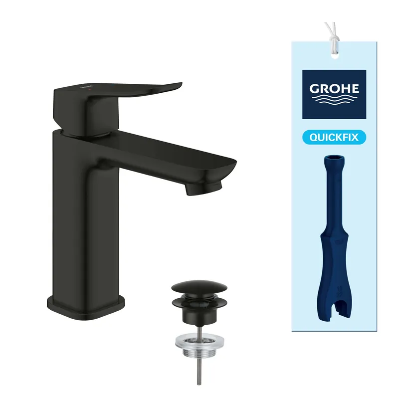 Miscelatore per lavabo Grohe Dice nero opaco