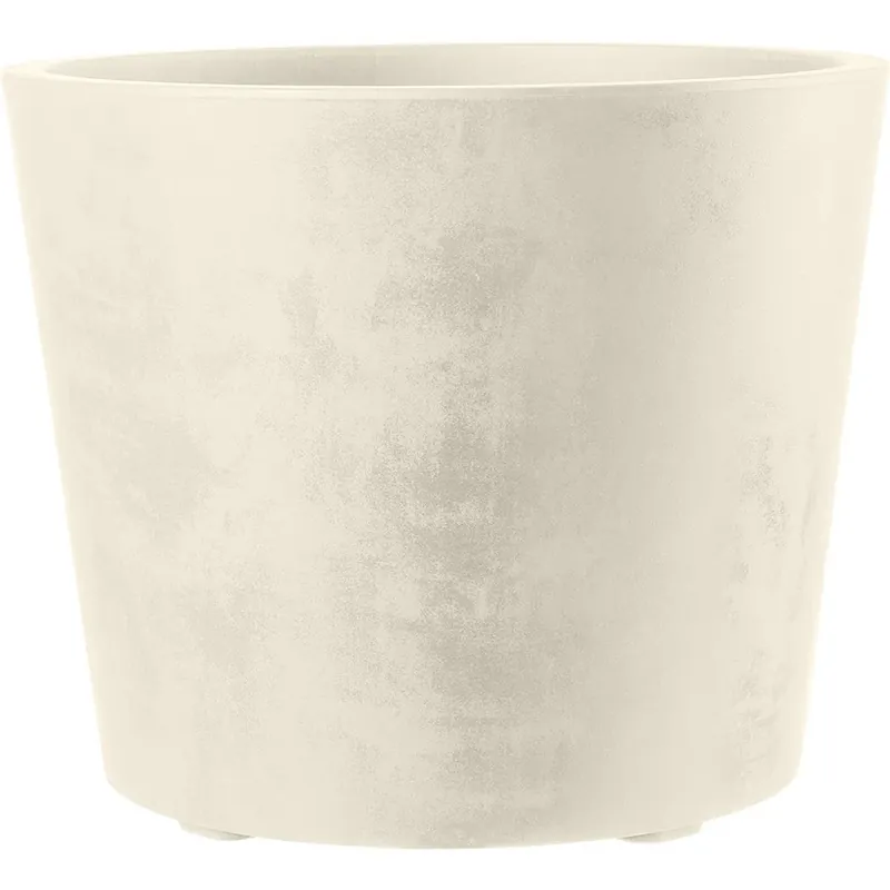Vaso per piante Deroma Millennium con ruote Ø 59 cm bianco perla