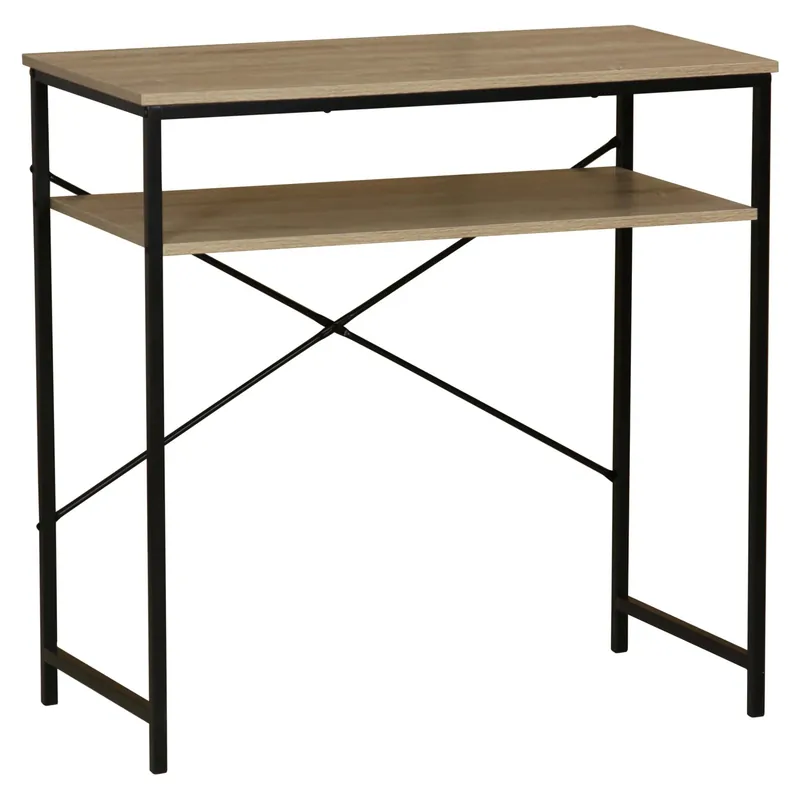 Scrivania in pannello truciolare con 2 ripiani 77x40x75 cm