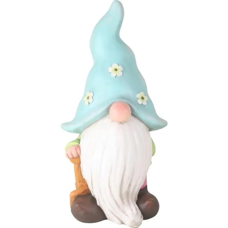 Decoro giardino Nano con cappello blu